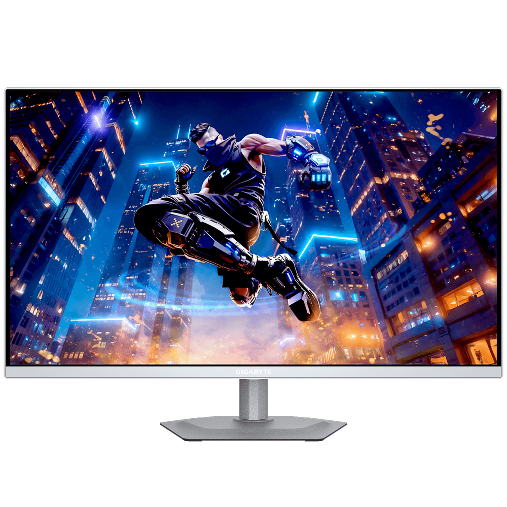 Монитор Gigabyte - MO27Q2A EK ICE, 27", 16:9, QD-OLED, 0.03 мс, 1000cd/m², 1500000:1, 2560x1440 (WQHD), 280 Гц, 2x HDMI, 1x DP, USB-hub, HAS, HAS, Pivot, speakers, цвет белый, 20VM0-MO27Q2IWT-2EKR