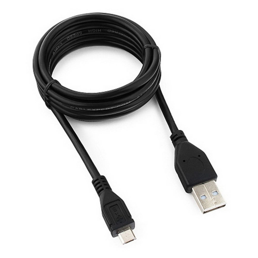 Кабель USB 2.0 Pro Cablexpert CCP-mUSB2-AMBM-1M AM/microBM 5P, 1м, экран, черный, пакет (082105)