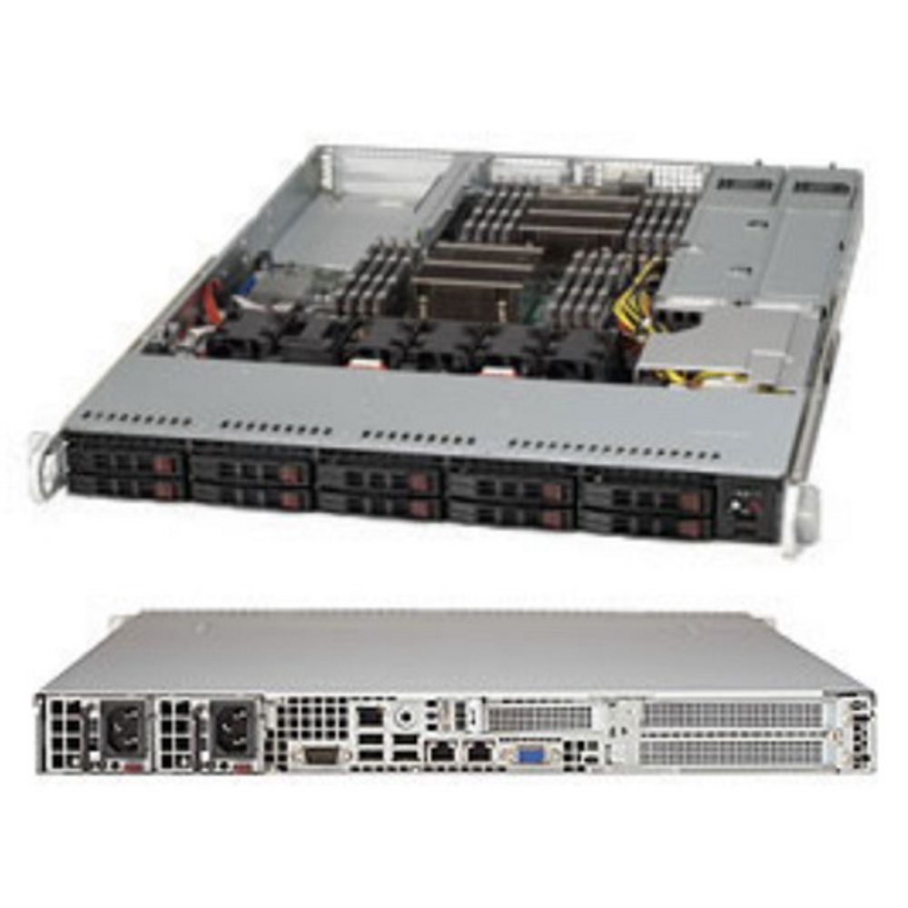 Корпус SuperMicro CSE-116TQ-R700WB Black 1U SC116 WIO Chassis w/ Redundant 700W