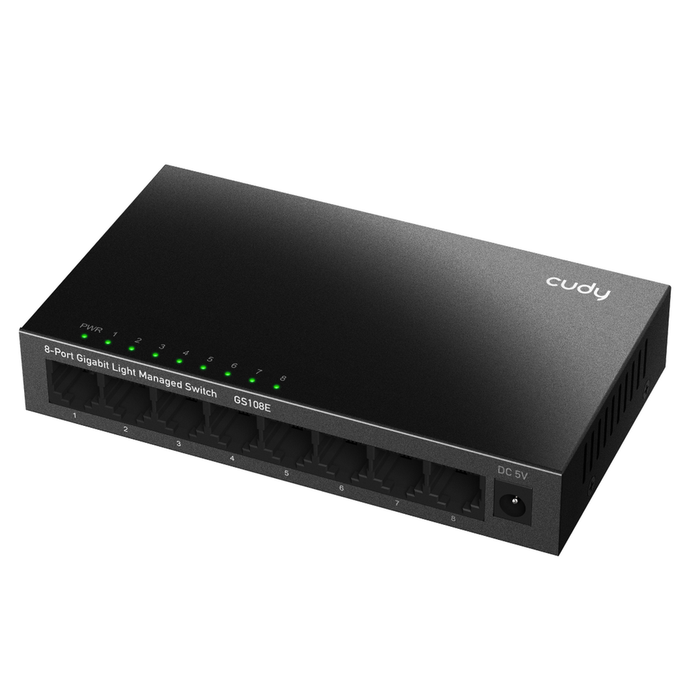 Коммутатор Cudy GS108E, L2, 8×1GbE, настольный