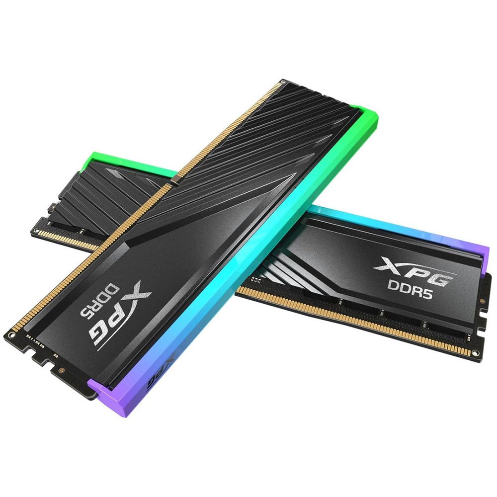 (Из ремонта, рабочий, гарантия 14 дней) Оперативная память XPG Lancer Blade, DDR5, 32GB (2x16GB), 6400MHz, CL32, DIMM, с радиаторами, RGB, черный