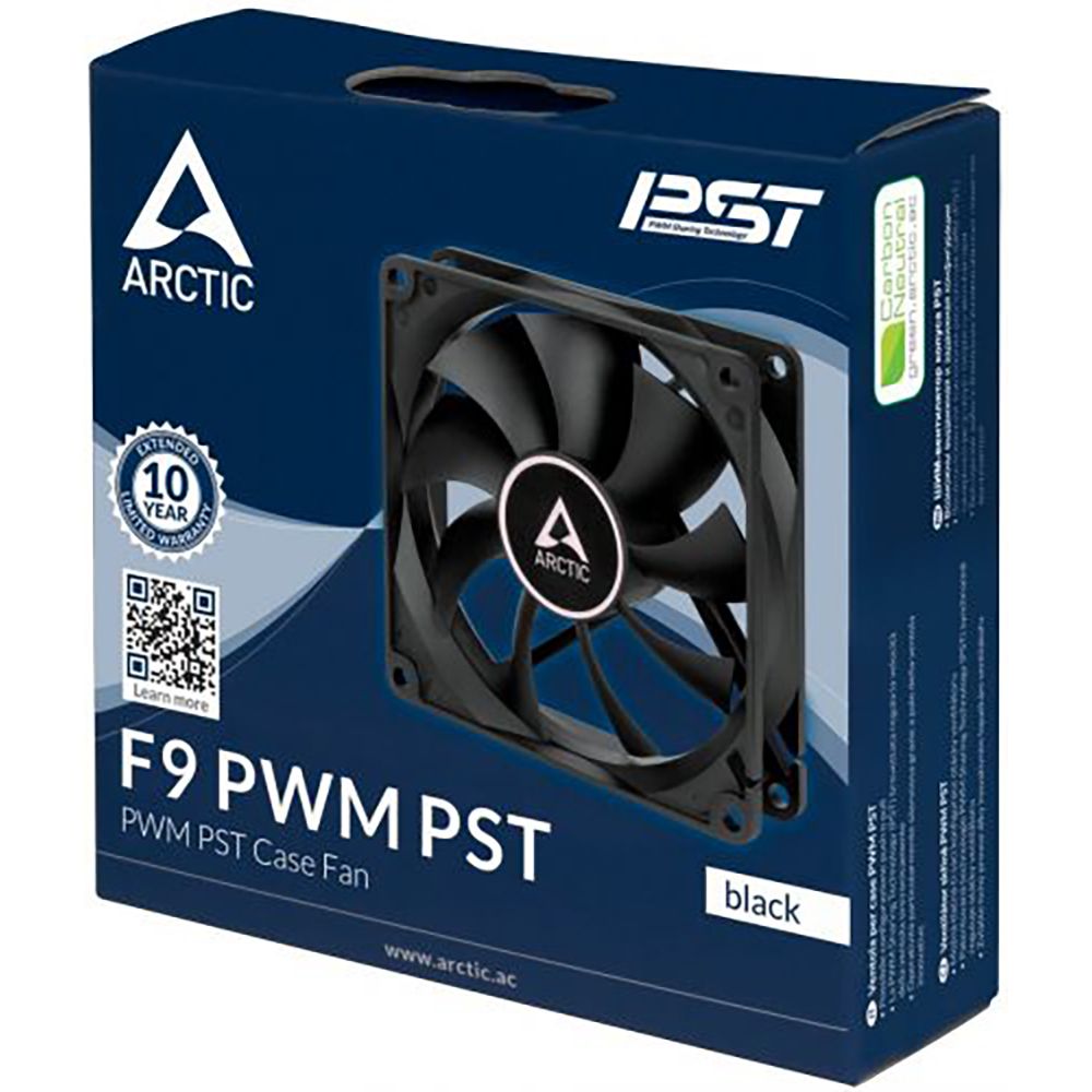 Вентилятор корпусной ARCTIC Cooling F9 PWM PST (BLACK) - retail (ACFAN00214A) (702904)