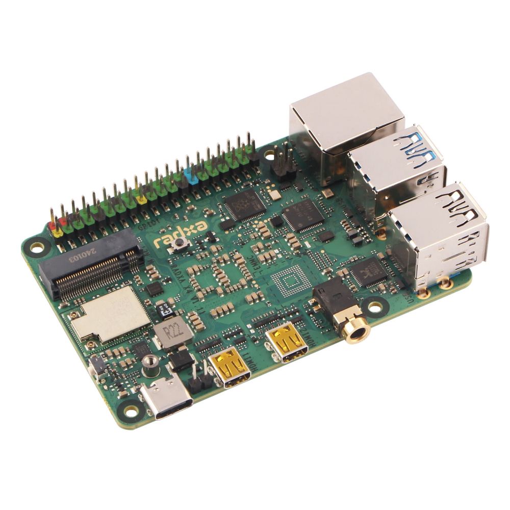 Одноплатный мини-компьютер Radxa X4 IntelN100, 8Гб ОЗУ LPDDR5, 64Гб eMMC
