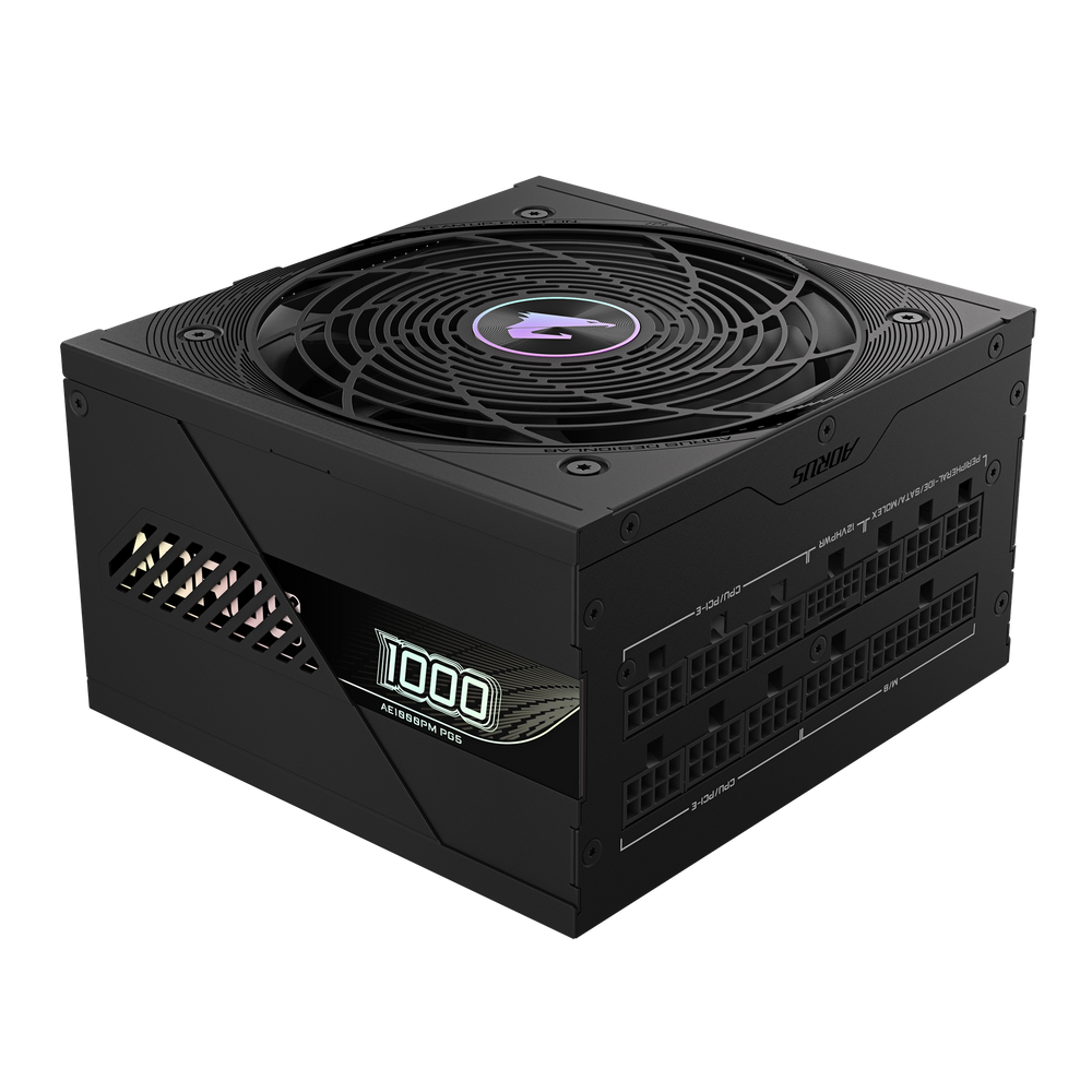 Блок питания ПК Gigabyte AE1000PM PG5 1000W, 80Plus, Platinum, Полностью модульный, PCIe Gen 5.1, ATX 3.0 compatible
