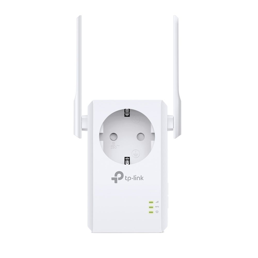 Усилитель Wi-Fi сигнала со встроенной розеткой TP-LINK Bad Pack TL-WA860RE N300 , чипсет QCA(Atheros), 2T2R, Мбит/с на 2,4 ГГц, 802.11b/g/n, 1 порт LAN 10/100 Мбит/с, (071158)