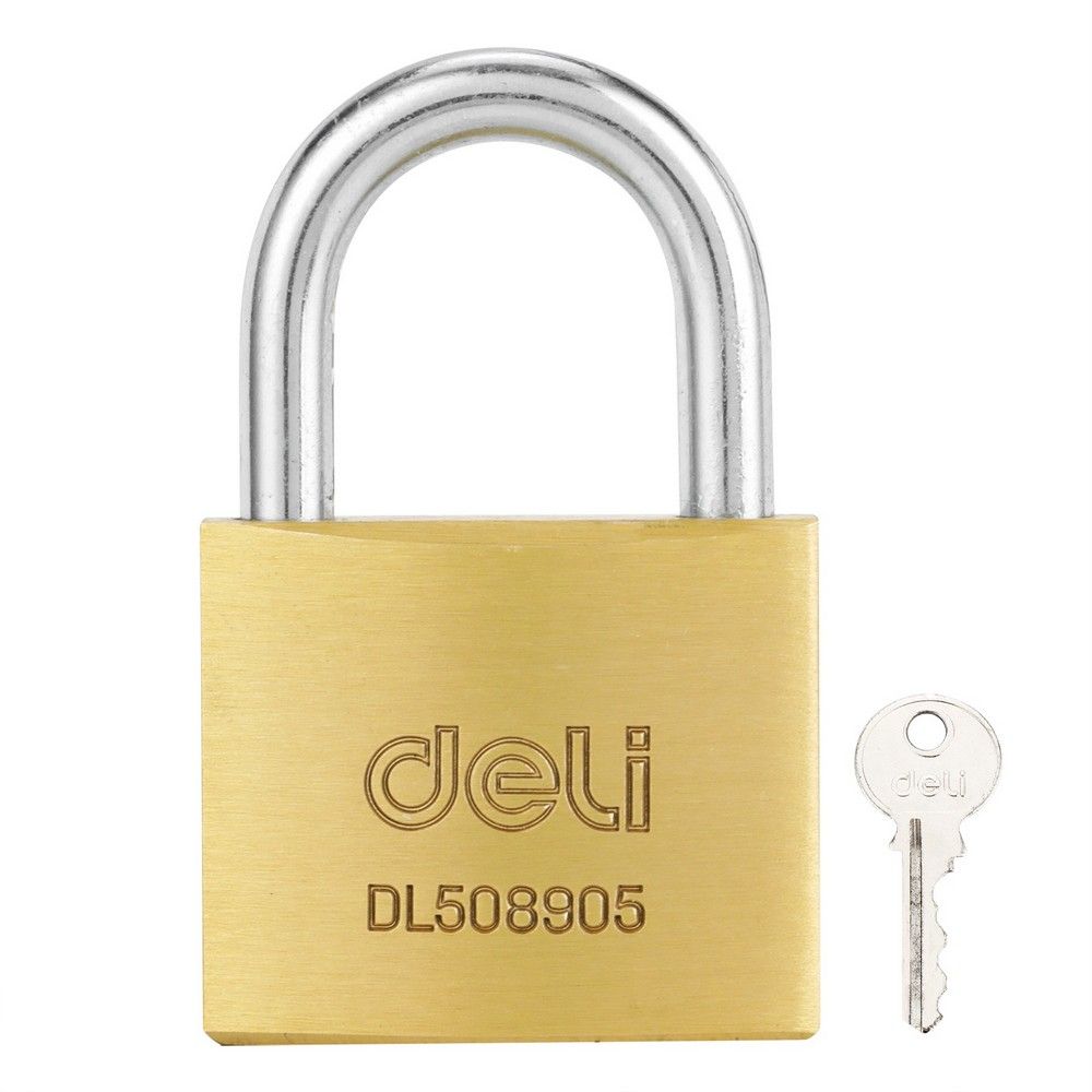 Замок навесной Deli DL508905 латунный, 40мм