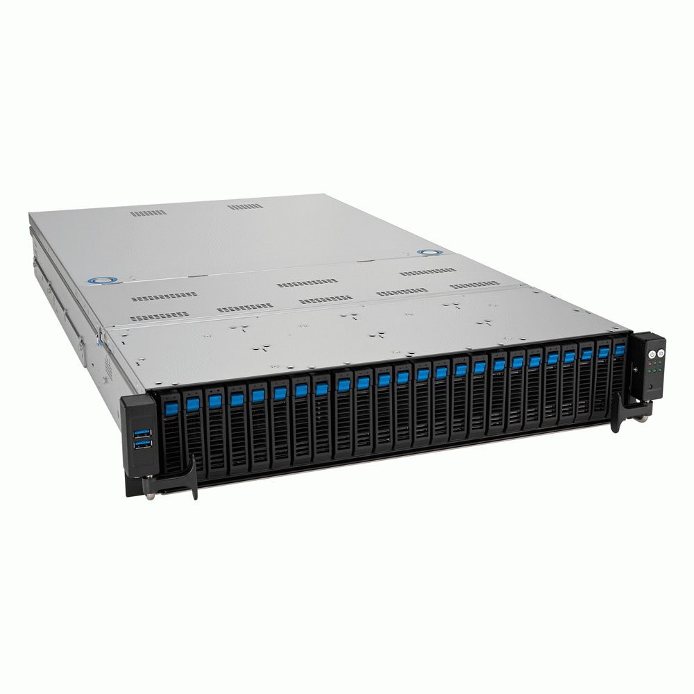 ASUS 2U RS720A-E12-RS24U <90SF02E1-M00480> (SP5, 9xPCI-E, SVGA,24xHS SAS/SATA/NVMe,2x10GbLAN,24DDR5,2600W HS)