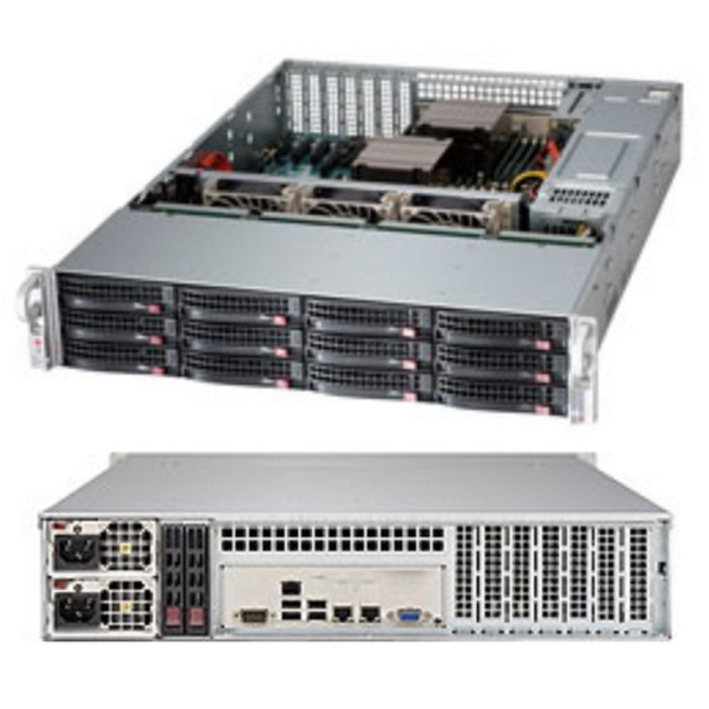 Платформа системного блока SuperMicro SSG-6028R-E1CR12T X10DRH-CT, CSE-826BTS-R920LPBP-1