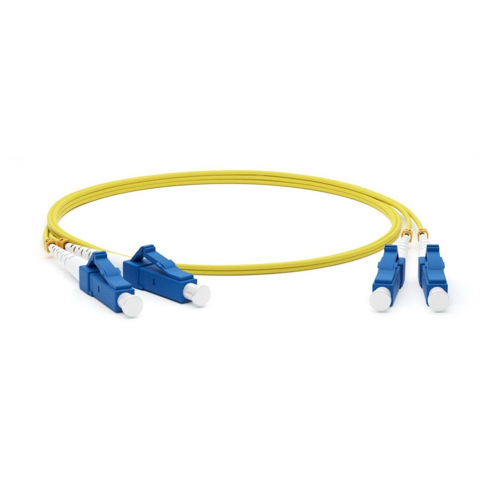Кабельная сборка Hyperline FC-D2-9-LC/UR-LC/UR-H-50M-LSZH-YL Патч-корд волоконно-оптический (шнур) SM 9/125 (OS2), LC/UPC-LC/UPC, 2.0 мм, duplex, LSZH, 50м
