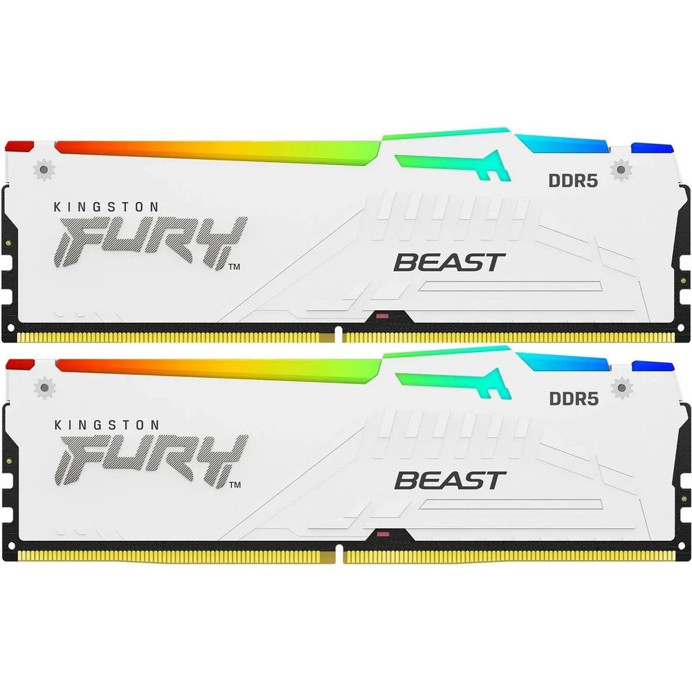 Оперативная память Kingston Fury Beast KF560C30BWAK2-64 DDR5 - 2x 32ГБ 6000МГц,  DIMM, White, Ret