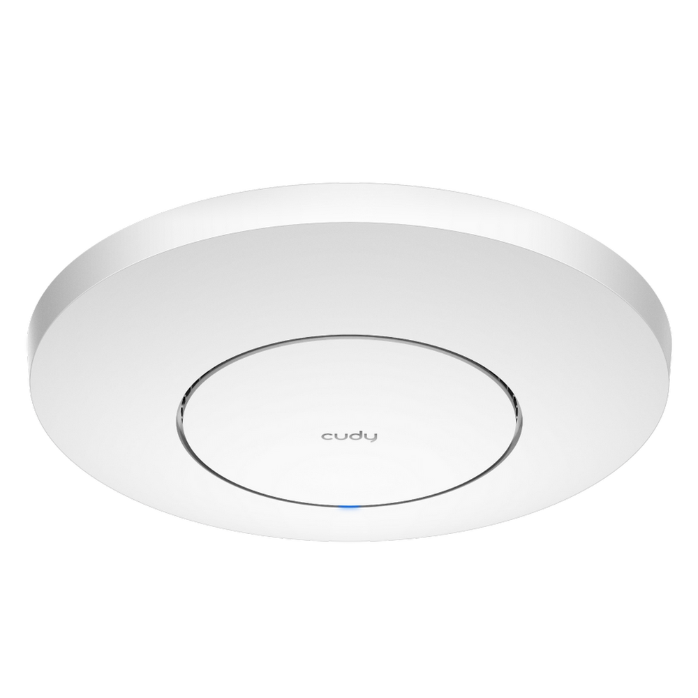 Точка доступа Wi-Fi CUDY AX3000 Wi-Fi 6 2 5G Access Point AX3000 Dual Band Ceiling Mount Wi-Fi 6 Access Point, Chipset MT7981, 802.11ax/ac/a/b/g/n, 2402Mbps at 5GHz + 574Mbps at 2.4GHz, 1 x 2.5G RJ45 Port, MU-MIMO, Support 12V DC or  802.3at PoE or Passive PoE, Internal Antennas, 12V DC adapter included, Cudy Mes