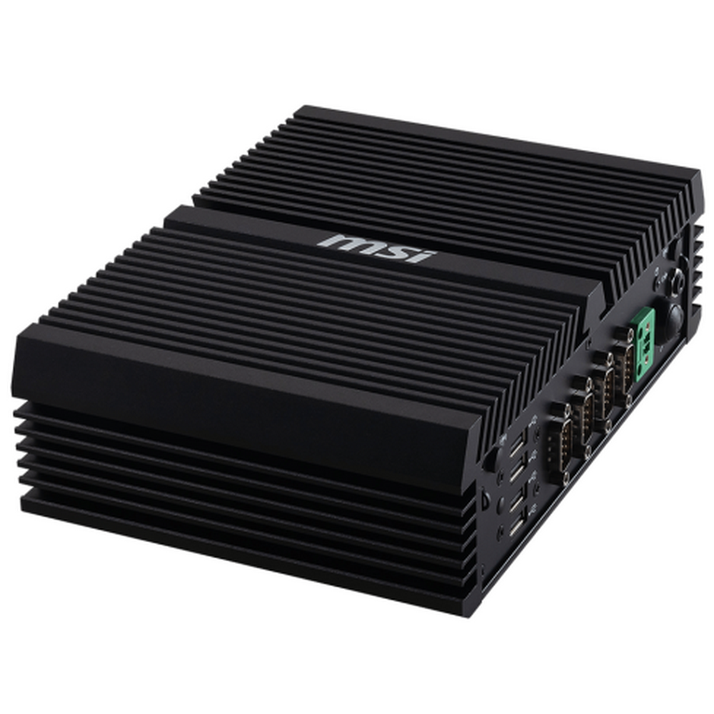 Промышленный мини ПК MSI MS-C906\706-C906-040\826-C906-015 VER 11, Barebone, Fanless, Intel Raptor Lake-P i5-1345URE, 1*SATA CABLE, 1*WALL MOUNT, 1*DIN-RAIL, 2*TERMINAL BLOCK, BLACK w/o LOGO msi