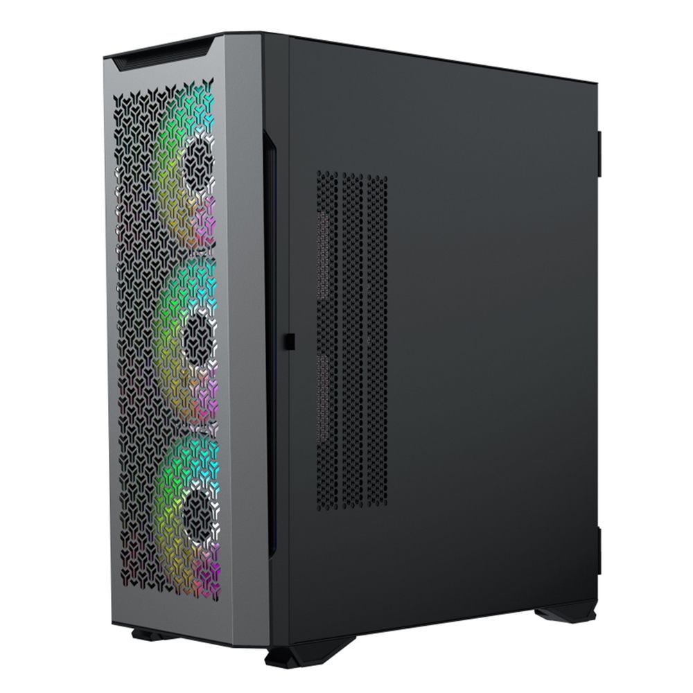Корпус для ПК ACD Fort 279G ATX, Black, USB2.02+USB 3.0+HD audio, RGB FANs: 4 x 14cm, TGlass side cover, SPCC 0,9 mm., 9 слотов для жестких дисков (7+2)