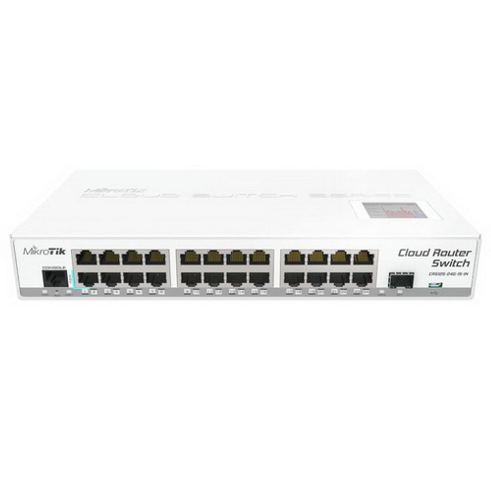 Маршрутизатор MIKROTIK CRS125-24G-1S-IN Switch. Ethernet 24x 10/100/1000 + 1x SFP. PoE. Console, LCD touchscreen {10} (002129)