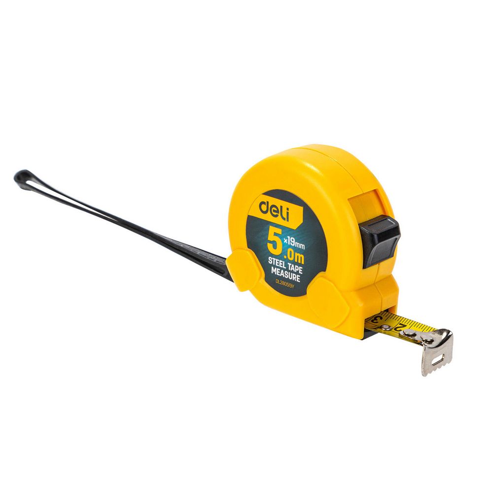 DL281025 Рулетка Deli DL281025 10м*25мм, метрическая, клипса, ремешок
