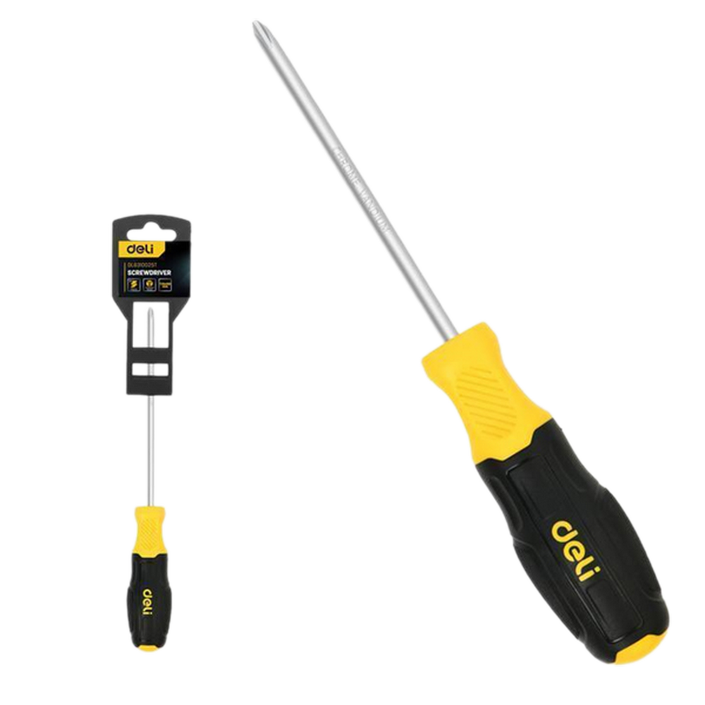 DL6310025T Deli Отвертка Torx Deli DL6310025T T25x100мм сталь Cr-V, двухкомпонентная прорезиненная рукоять