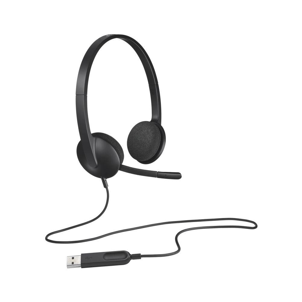 Гарнитура Logitech H340 черная, USB, поворотный микрофон, кабель 1.8м