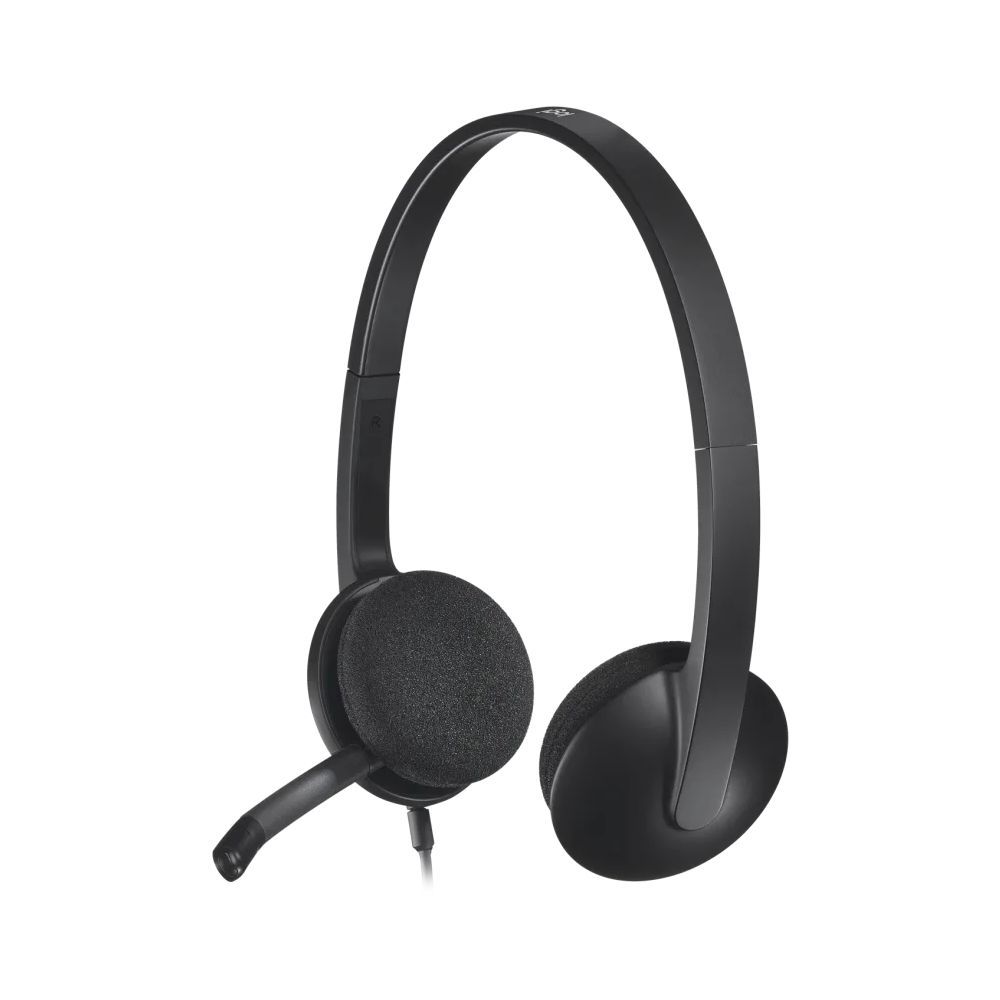 Гарнитура Logitech H340 черная, USB, поворотный микрофон, кабель 1.8м