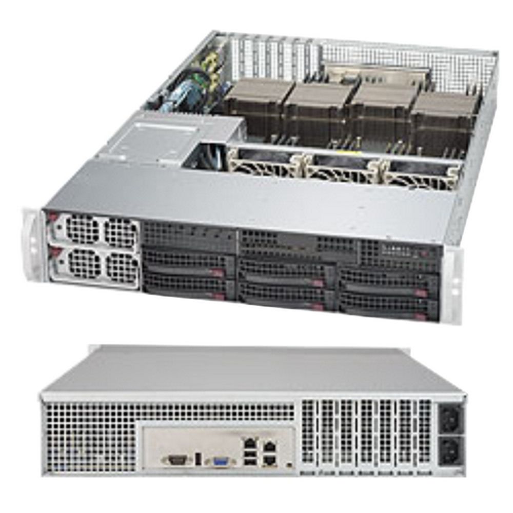 Платформа системного блока SuperMicro SYS-8028B-TR4F 2U Rackmount 2U Rackmount X10QBL-4 SATA2 (3Gbps) with RAID 0, 1, 5, 10 SATA3 (6Gbps) with RAID 0, 1