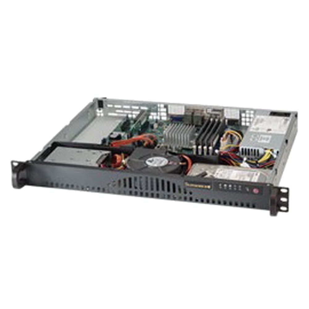 Платформа системного блока с ЦПУ SuperMicro SYS-5018A-MLTN4 1U, Atom C2550, 4xDDR3 ECC, 2x3.5»(4x2.5») HDD, IPMI,4GbE, 200W