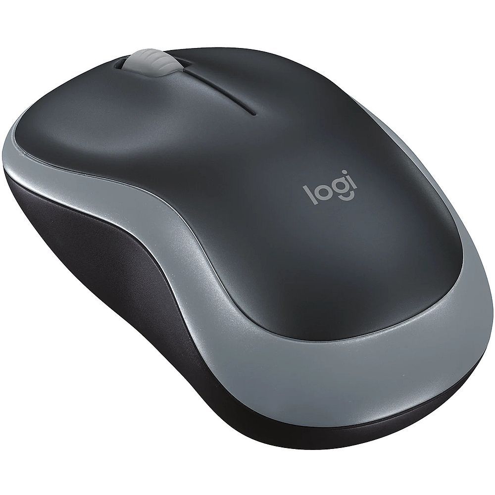 Мышь беспроводная Logitech M185 Grey серая, оптическая, 1000dpi, 2.4GHz,USB-ресивер Logitech Unifying® {10} (272815) 910-002252