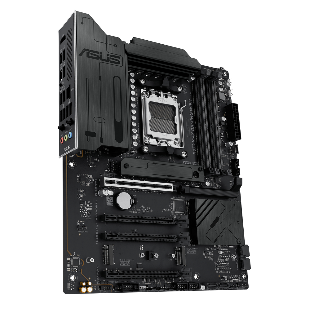 Материнская плата ASUS X870 MAX GAMING WIFI7 AM5 ATX 4xDDR5 4хPCIEx16 PCIEx1 4xM.2 2xUSB-C HDMI 2.5GLAN Wi-Fi 7