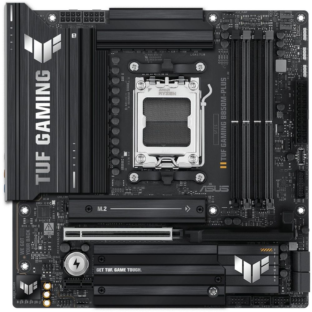 Материнская плата ASUS TUF GAMING B850M-PLUS AM5 mATX 4xDDR5 PCIEx16 PCIEx1 3xM.2 USB-C DP HDMI 2.5GLAN