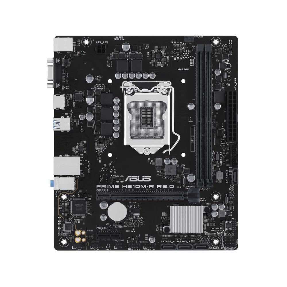 Материнская плата ASUS PRIME H510M-R R2.0-SI LGA1200 mATX 2xDDR4 PCIEx16 PCIEx1 HDMI VGA GLAN