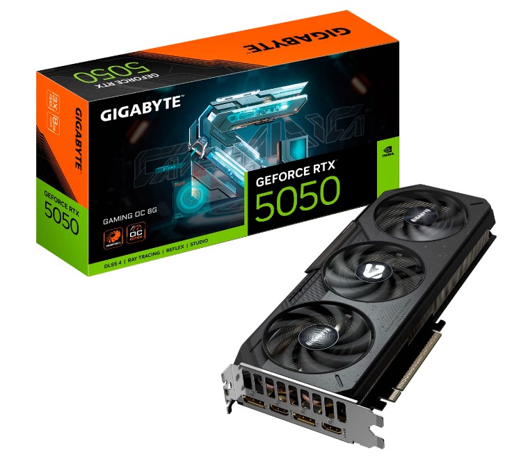 Видеокарта PCIE16 RTX5050 8GB GV-N5050GAMING OC-8GD GIGABYTE