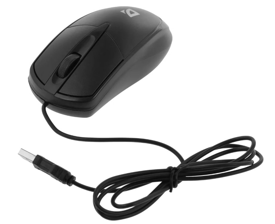 Мышь проводная Defender 52989, USB, 1000 dpi, чёрная