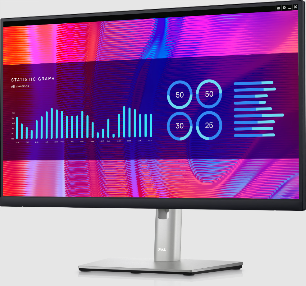 Монитор Dell 23,8" P2423DE, 16:9, IPS, QHD, 5ms, 300cd, 60Hz, HDMI, DP, USB, USB-C, LAN, HAS