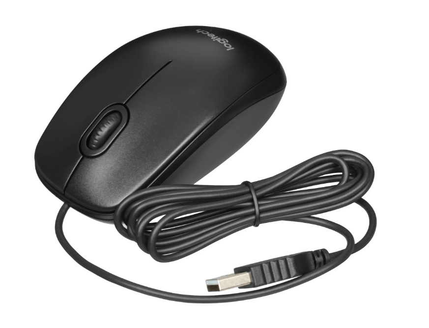 Мышь проводная USB OPTICAL B100 BLACK 910-006605 LOGITECH
