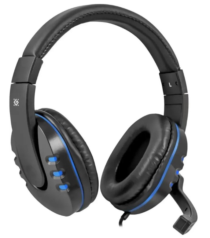 Гарнитура GAMING WARHEAD G-160 BLACK/BLUE 64118 DEFENDER
