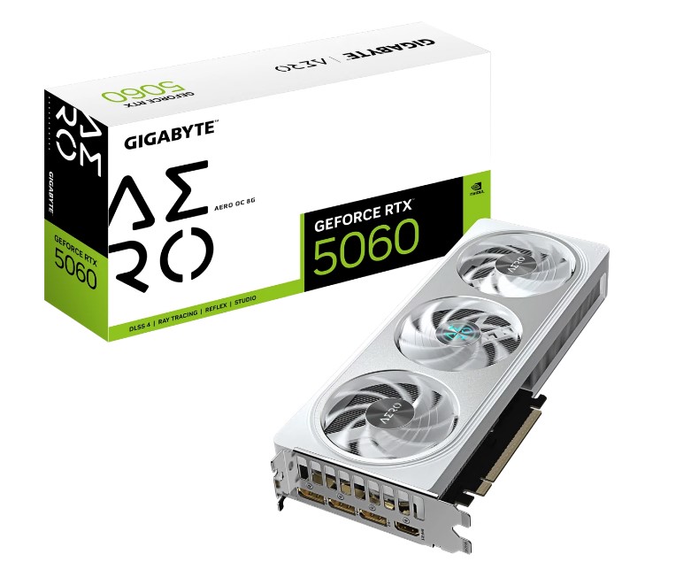 Видеокарта PCIE16 RTX5060 8GB GV-N5060AERO OC-8GD GIGABYTE