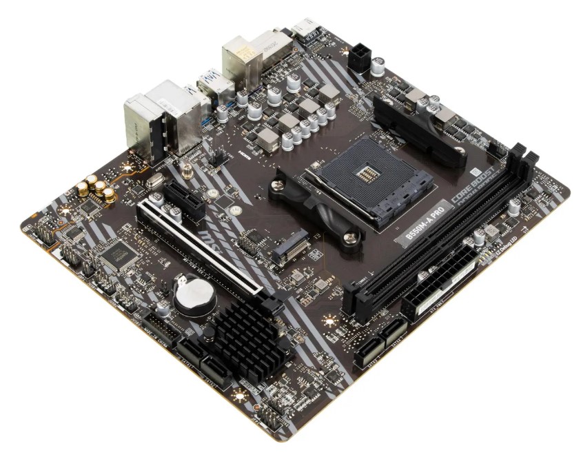 Материнская плата MSI B550-A PRO, AM4, AMD B550, 4xDDR4, 6xSATA, 2xM.2, 1xPCI-E 4.0 x16, 1xPCI-E 3.0 x16, 2xPCI-E x1, 1xHDMI, 1xDP, 1x 1Gb LAN, 4xUSB-A 2.0, 2xUSB-A 3.2 Gen 1, 1xUSB-A 3.2 Gen 2, 1xUSB-C 3.2 Gen 2, 6x3.5 мм, 7.1, ATX