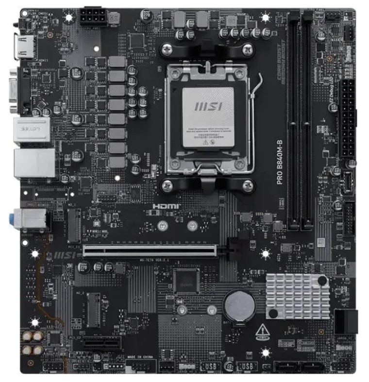 Материнская плата AMD B840 SAM5 MATX PRO B840M-B MSI