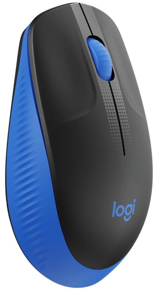 Мышь беспроводная Logitech M190 черный/синий, 1000 dpi, радиоканал, USB, кнопки - 3