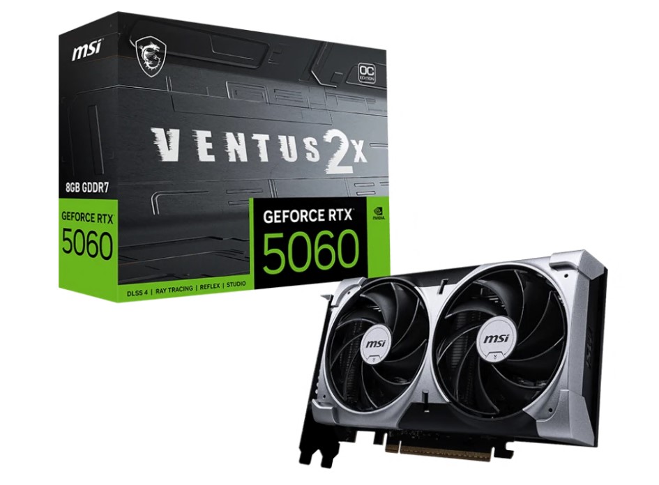 Видеокарта PCIE16 RTX5060 8GB RTX 5060 8G VENTUS 2X MSI