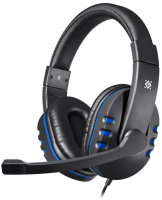 Гарнитура GAMING WARHEAD G-160 BLACK/BLUE 64118 DEFENDER