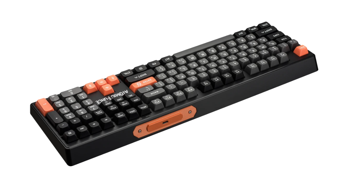Defender Игровая клавиатура проводная Atomic Force GK-005 RU,чер/сер,108кн+FN,радуж,1.5м