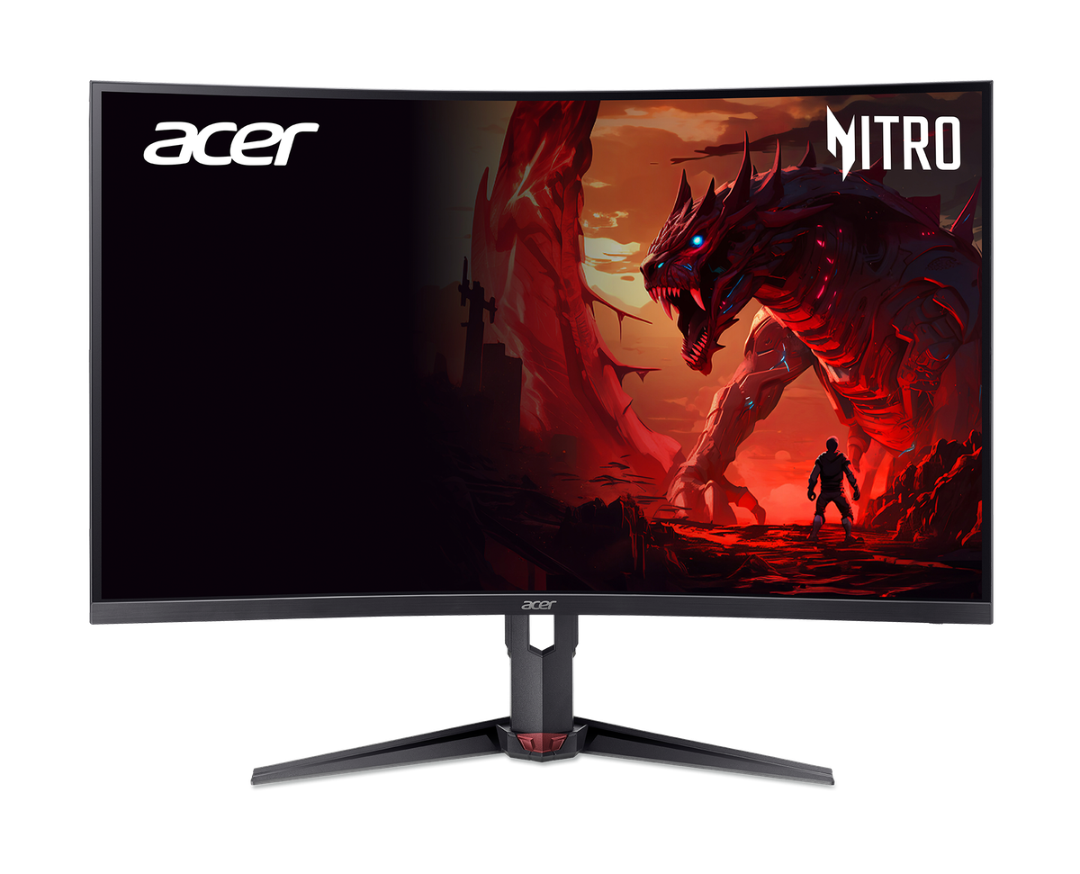 LCD Acer 31.5" XZ323QUX2bmiiprx {VA Curved 2560x1440 240Hz 1ms 250cd 2xHDMI2.1 DisplayPort1.4 2x2W External FreeSync(Premium) Vesa}