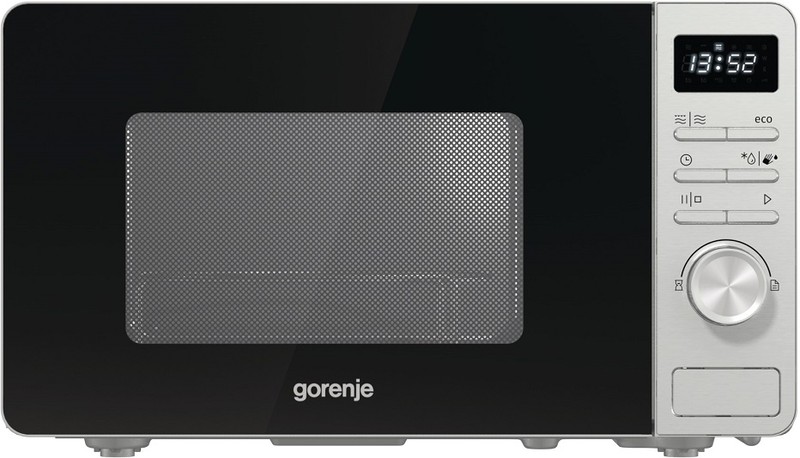 Микроволновая печь Gorenje GRILL MO23A4X нержавеющая сталь, 23 л, 800 Вт, переключатели - кнопки, поворотный механизм