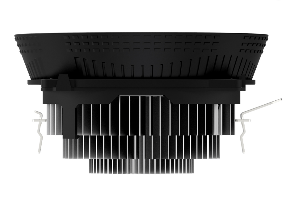 Кулер для процессора 100W S1851/1700/1200/115x/AM5/AM4/AM3*/AM2*/FM2* 4pinPWM 1x120mm Fan RGB Al черно-белый DK-03 RAINBOW ID-COOLING