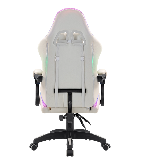 Кресло игровое Energy класс-4 наклон спинки 135° до 110кг экокожа RGB белый 64557 DEFENDER