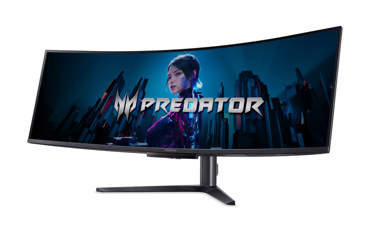 Монитор Acer Predator 49'' X49Xbmipphuzx 1800R, 32:9, QD-OLED, DQHD, 0,03ms, 250cd, 240Hz, HDMI, 2xDP, USB, USB-C, SPK, HAS
