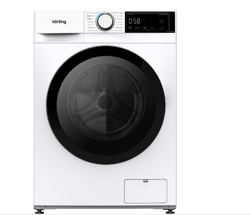 Стиральная машина Korting KWD 48IT1496 белая, загрузка фронтальная 8кг, 1400 об/мин., класс: A