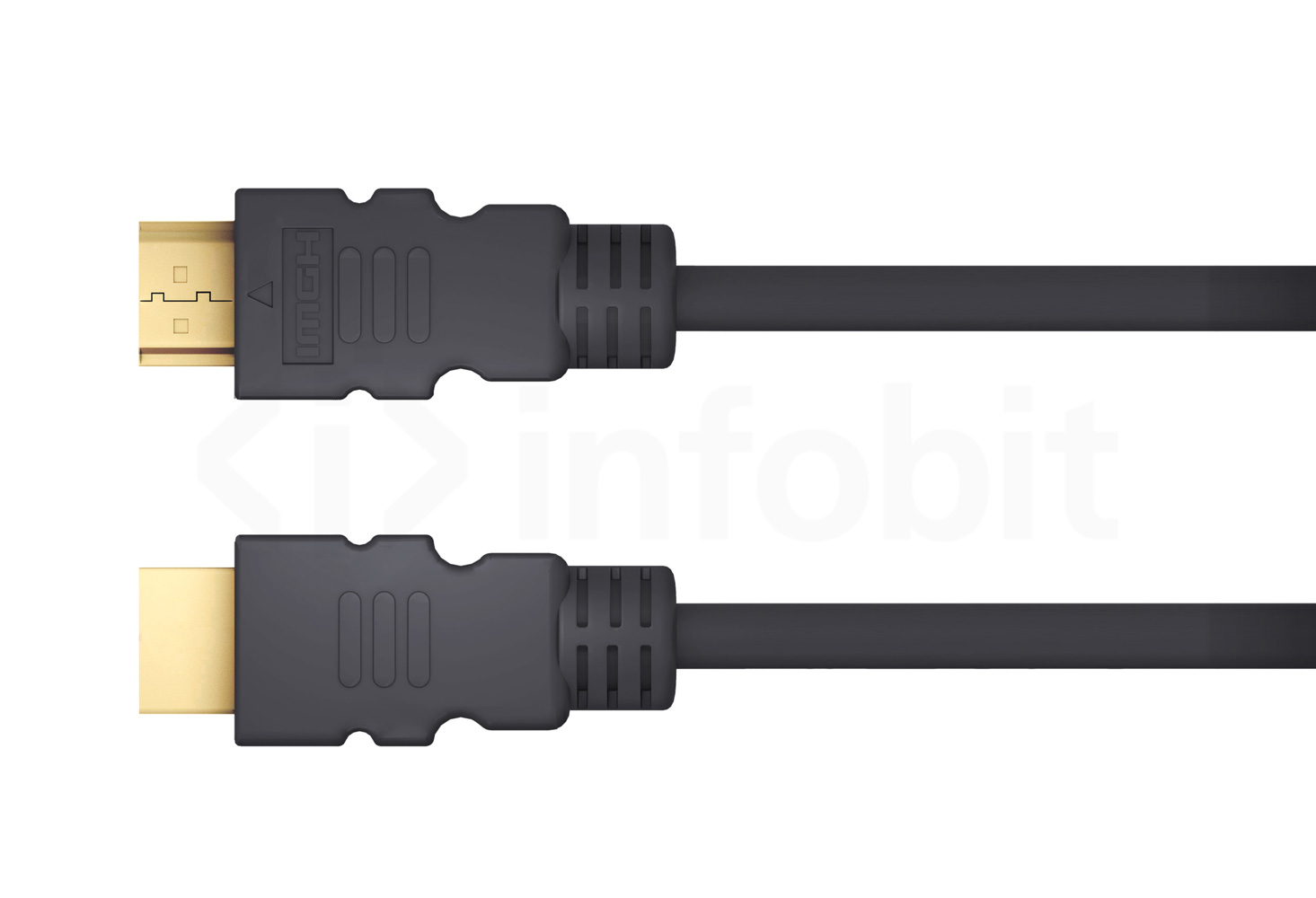 Кабель [iCable H4K-050] INFOBIT iCable HDMI 2.0, 18Gbps, 4K/60Hz, HDCP 2.2, ARC, EDID. 5 метров