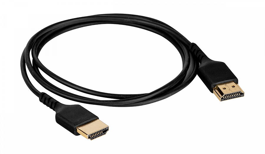 Кабель HDMI Wize Wize WAVC-HDMIUS-3M 3 м, v.2.0, 19M/19M, 4K/60 Hz 4:4:4, 36 AWG, HDCP 2.2,ультратонкий, позол.разъемы, черный, пакет
