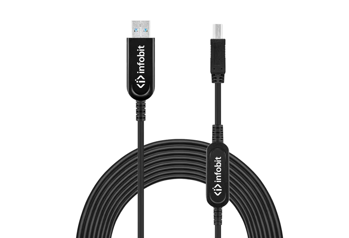 Кабель оптический активный USB 3.1 Gen 2 [U31-AMBM32-25], 10 Гбит/с, AM-BM, совместимый с USB 2.0 (без USB 1.1), 25 м