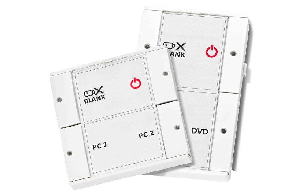 Панель управления BIAMP [Impera Oscar 4DKW], кнопочная 4-button control pad with Ethernet, DK, white